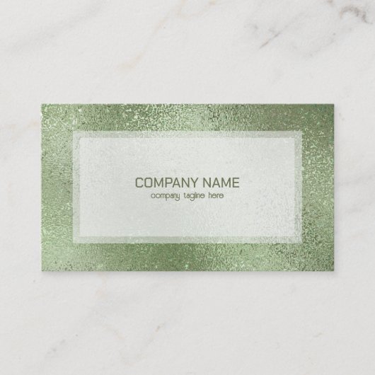Carte De Visite Léger vert chatoyant texture irisée (Devant)