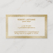 Carte De Visite Légère texture brillante d'or irisé (Dos)
