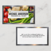 Carte De Visite Légumes | Couteau des bouchers | Culinaire (Devant / Derrière)