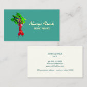 Carte De Visite Légumes de betteraves (Devant / Derrière)