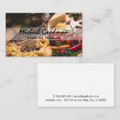 Carte De Visite Légumes de fromage de pâtes (Devant / Derrière)