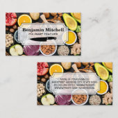 Carte De Visite Légumes de fruits | Chef culinaire (Devant / Derrière)