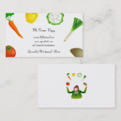 Carte De Visite Légumes de jonglerie d'homme (Devant / Derrière)