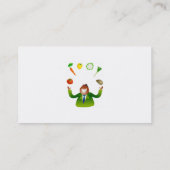 Carte De Visite Légumes de jonglerie d'homme (Dos)