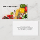 Carte De Visite Légumes et pâtes sur table (Devant / Derrière)