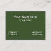 Carte De Visite Légumes feuillus verts (Dos)