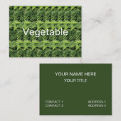 Carte De Visite Légumes feuillus verts (Devant / Derrière)