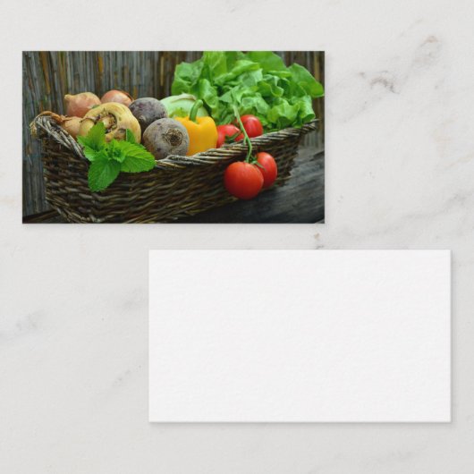 Carte De Visite Légumes frais de ferme (Devant / Derrière)