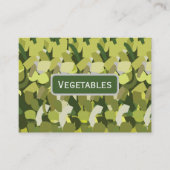 Carte De Visite Légumes verts légumes (Devant)