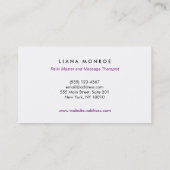 Carte De Visite Leiki et Yoga professeur Lotus et Chakra (Dos)