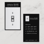 Carte De Visite L'électricien entretient la couverture (Devant / Derrière)