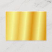 Carte De Visite L'élégance de l'or noir Modèle personnalisé modern (Dos)