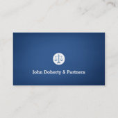 Carte De Visite L'Élégant Avocat Bleu De La Loi (Dos)