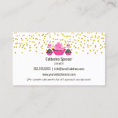 Carte De Visite L'Elégant Or Sprincier Cupcake Cake Pops Bakery Bu (Dos)
