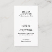 Carte De Visite L'Elégante Marine Blue White Gold (Dos)