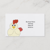 Carte De Visite L'élevage du poulet (Dos)