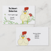 Carte De Visite L'élevage du poulet (Devant / Derrière)