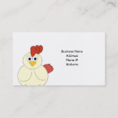 Carte De Visite L'élevage du poulet (Dos)