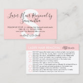 Carte De Visite L'Élimination Des Cheveux Laser Évite Les Conseils (Devant / Derrière)