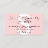 Carte De Visite L'Élimination Des Cheveux Laser Évite Les Conseils (Devant)