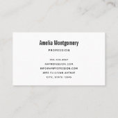 Carte De Visite Lemon Bouquet with White Blossoms (Dos)