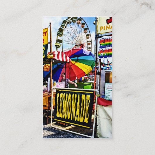 Carte De Visite Lemonade and Snow Cones at the Fair (Dos)