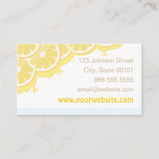Carte de visite Lemonade Lemons (Devant)