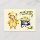 Carte De Visite Lemonade Teddy Bear Livres Jaunes Pour Bébé (Dos)