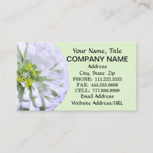 Carte de visite - Lemony White Zinnia