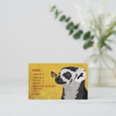 CARTE DE VISITE LEMUR & PAPILLON (Debout devant)