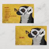 CARTE DE VISITE LEMUR & PAPILLON (Devant / Derrière)