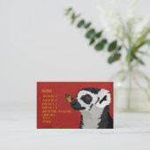 CARTE DE VISITE LEMUR & PAPILLON (Debout devant)