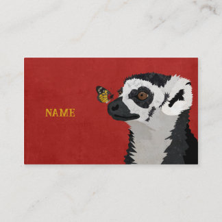 CARTE DE VISITE LEMUR & PAPILLON