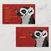 CARTE DE VISITE LEMUR & PAPILLON (Devant / Derrière)