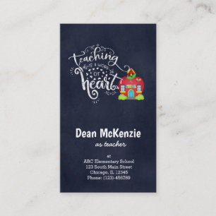 Carte De Visite L'enseignement est un travail de coeur