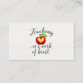 Carte De Visite L'enseignement est une oeuvre de reconnaissance de (Dos)