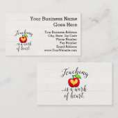 Carte De Visite L'enseignement est une oeuvre de reconnaissance de (Devant / Derrière)