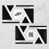 Carte De Visite Lentille photo avec initiales photographe (Devant / Derrière)