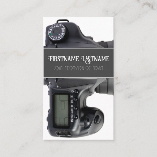 Carte De Visite Lentille photo reflex pour photographes Vidéograph (Devant)