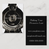 Carte De Visite Lentille vintage (Devant / Derrière)