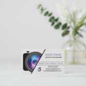 Carte De Visite Lentilles de caméra reflex de photographie profess (Debout devant)