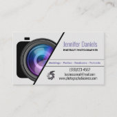 Carte De Visite Lentilles de caméra reflex de photographie profess (Devant)