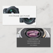 Carte De Visite Lentilles de caméra reflex pour photographes Vidéo (Devant / Derrière)