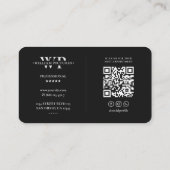 Carte De Visite Lentilles de Shutter Camera Élégant noir blanc Mon (Dos)