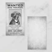 Carte De Visite l'entraîneur de chien a voulu l'affiche (Devant / Derrière)