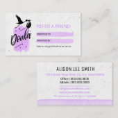 Carte De Visite L'entraîneur de naissance de Doula RENVOIE UN AMI (Devant / Derrière)