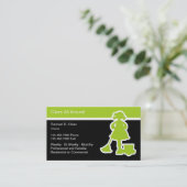 Carte De Visite L'entreprise de services de nettoyage carde (Debout devant)