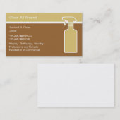 Carte De Visite L'entreprise de services de nettoyage carde (Devant / Derrière)