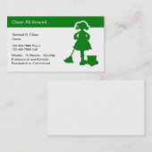 Carte De Visite L'entreprise de services de nettoyage carde (Devant / Derrière)