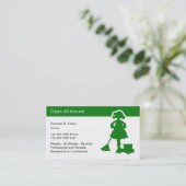 Carte De Visite L'entreprise de services de nettoyage carde (Debout devant)